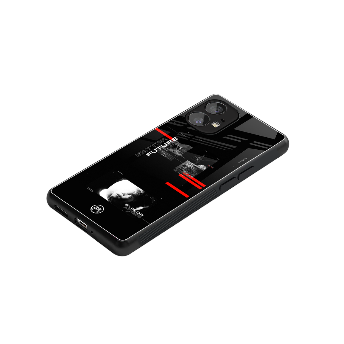 better future dark aesthetic back phone cover | glass case for nothing phone 1