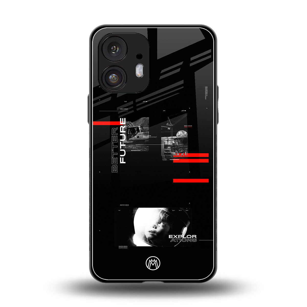 better future dark aesthetic back phone cover | glass case for nothing phone 2