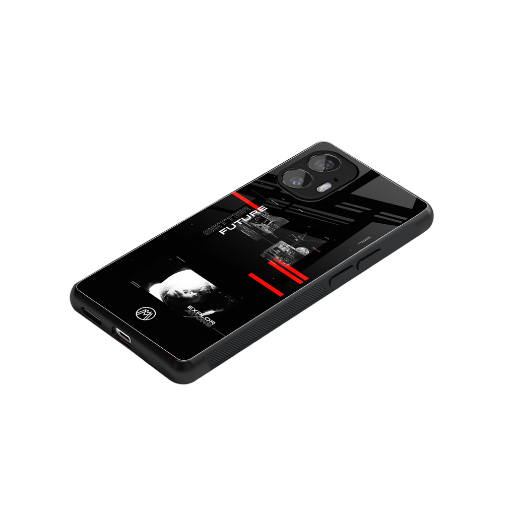 better future dark aesthetic back phone cover | glass case for nothing phone 2