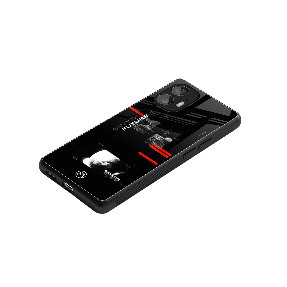 better future dark aesthetic back phone cover | glass case for nothing phone 2