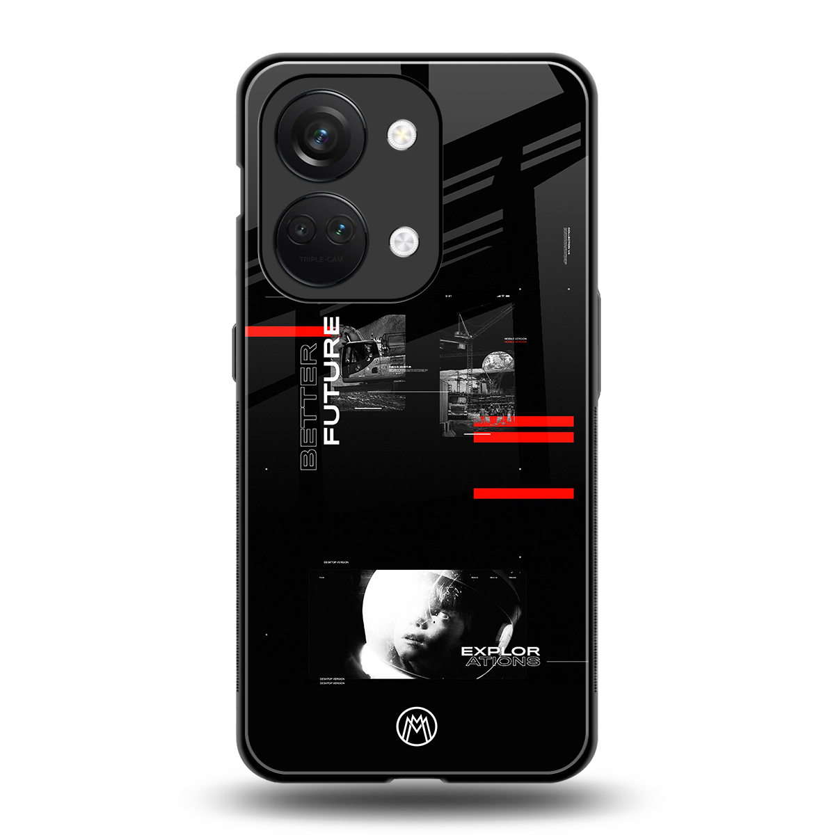 better future dark aesthetic back phone cover | glass case for oneplus nord 3
