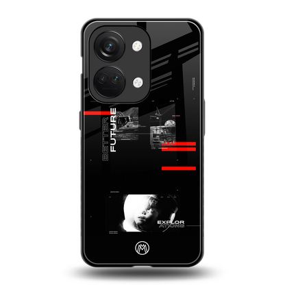 better future dark aesthetic back phone cover | glass case for oneplus nord 3