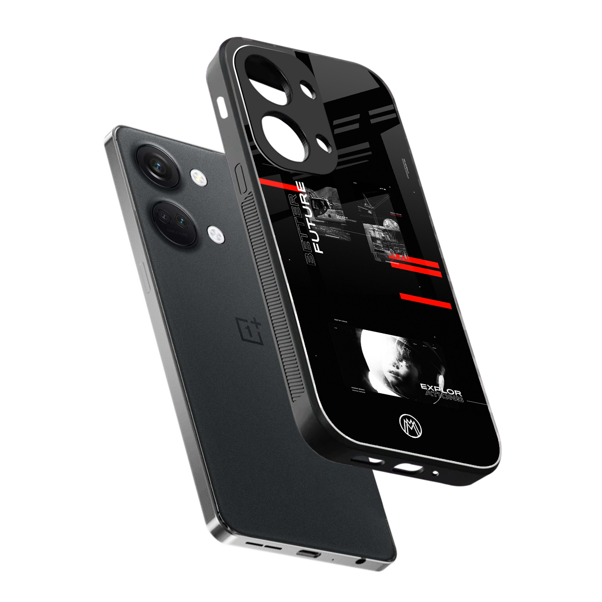 better future dark aesthetic back phone cover | glass case for oneplus nord 3