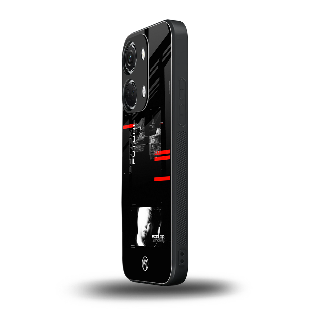 better future dark aesthetic back phone cover | glass case for oneplus nord 3