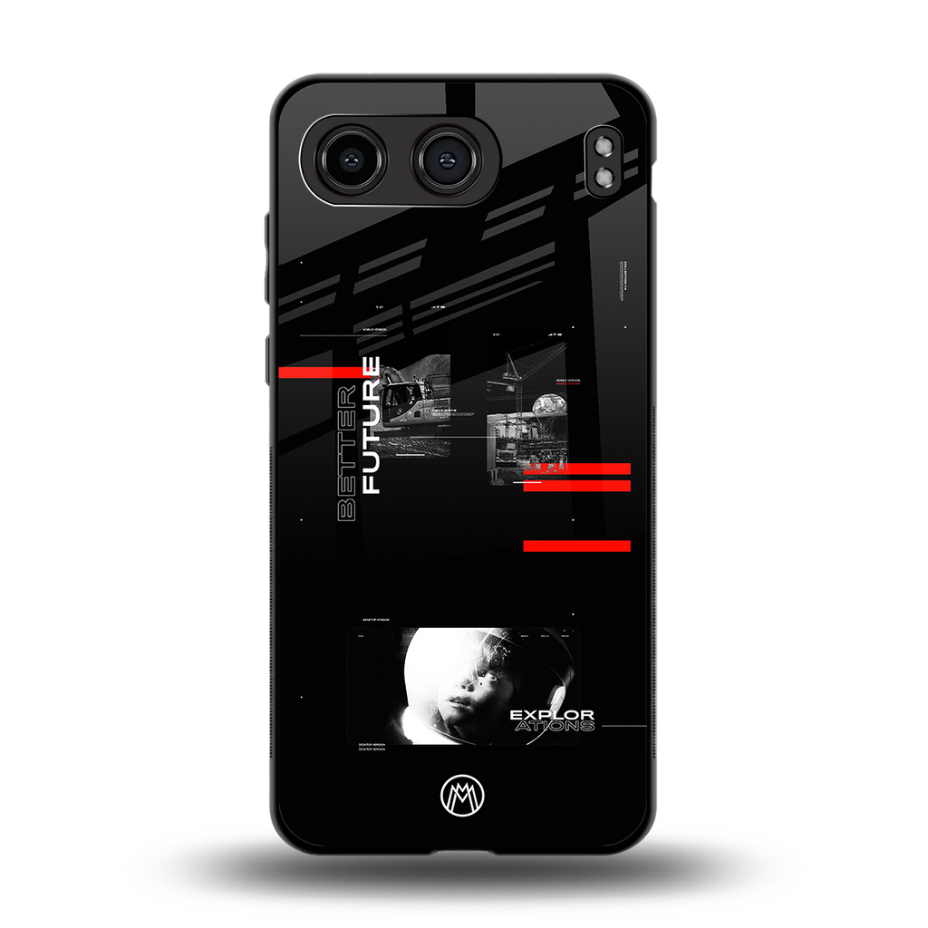 better future dark aesthetic back phone cover | glass case for oneplus nord 4