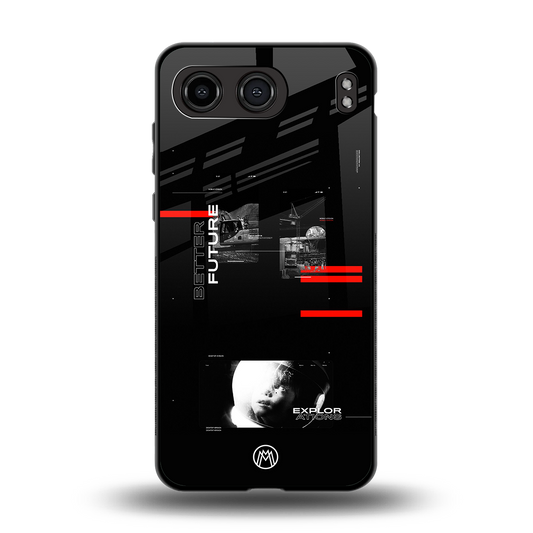 better future dark aesthetic back phone cover | glass case for oneplus nord 4
