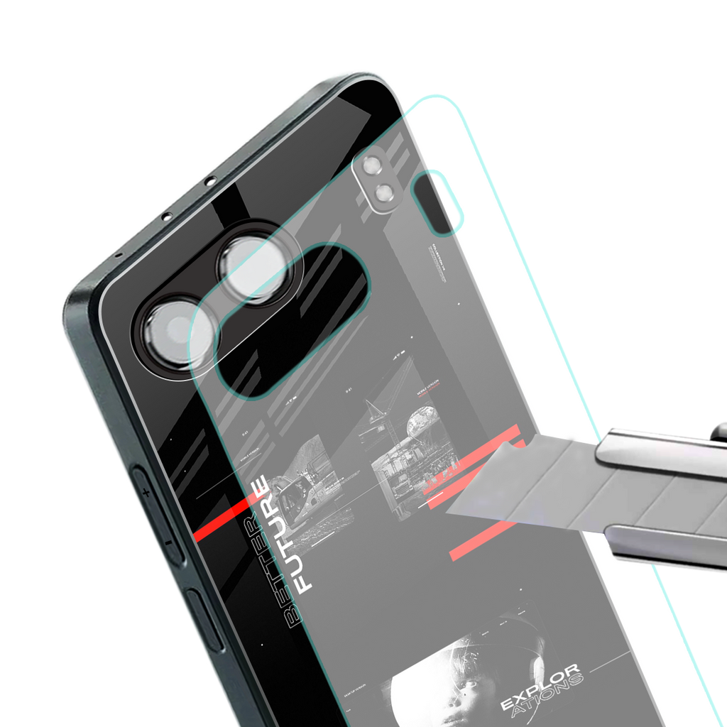better future dark aesthetic back phone cover | glass case for oneplus nord 4