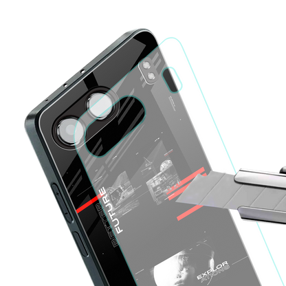 better future dark aesthetic back phone cover | glass case for oneplus nord 4