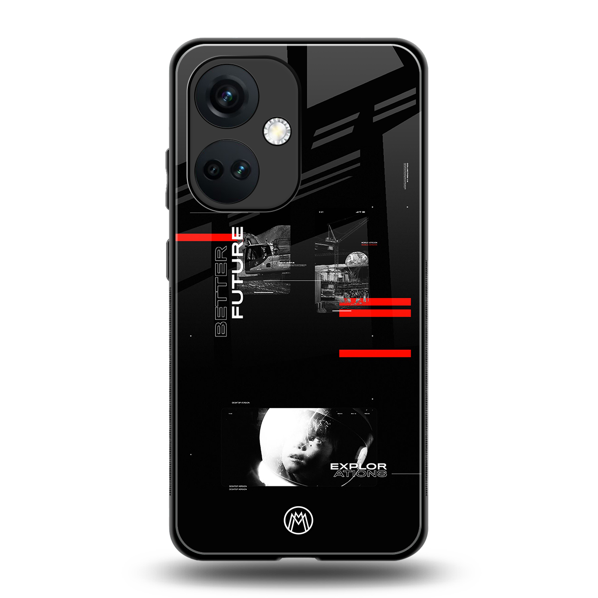 better future dark aesthetic back phone cover | glass case for oneplus nord ce 3