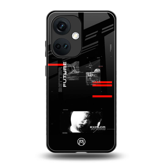 better future dark aesthetic back phone cover | glass case for oneplus nord ce 3