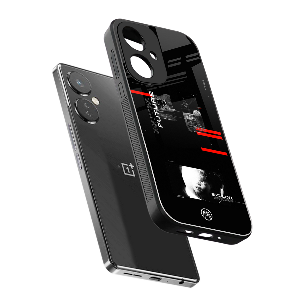 better future dark aesthetic back phone cover | glass case for oneplus nord ce 3