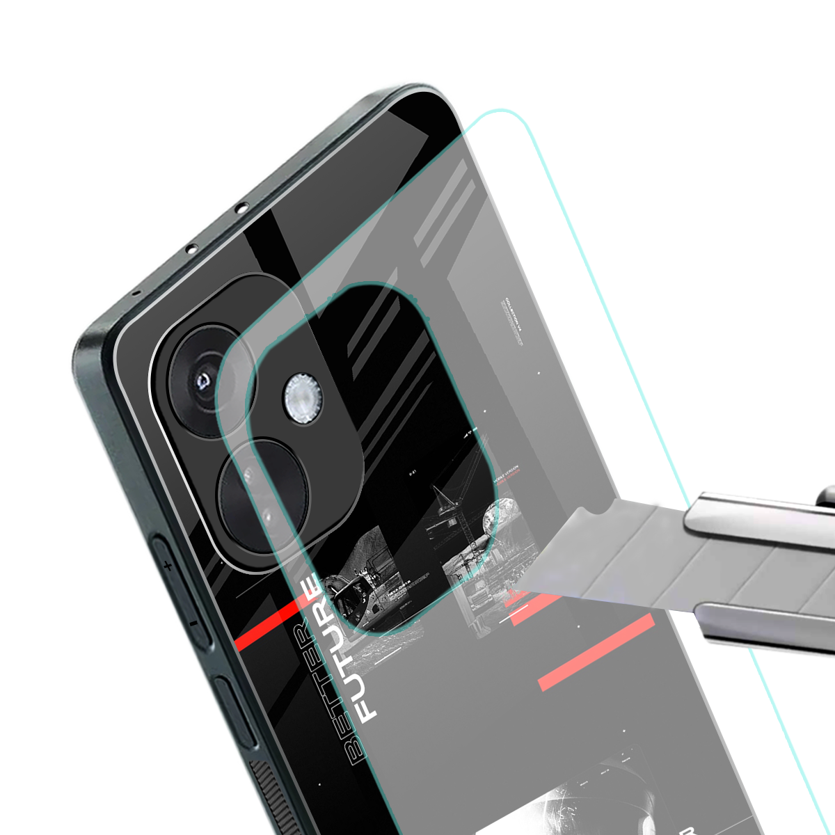 better future dark aesthetic back phone cover | glass case for oneplus nord ce 3