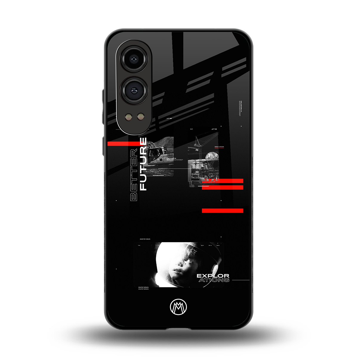 better future dark aesthetic back phone cover | glass case for oneplus nord ce 4 lite