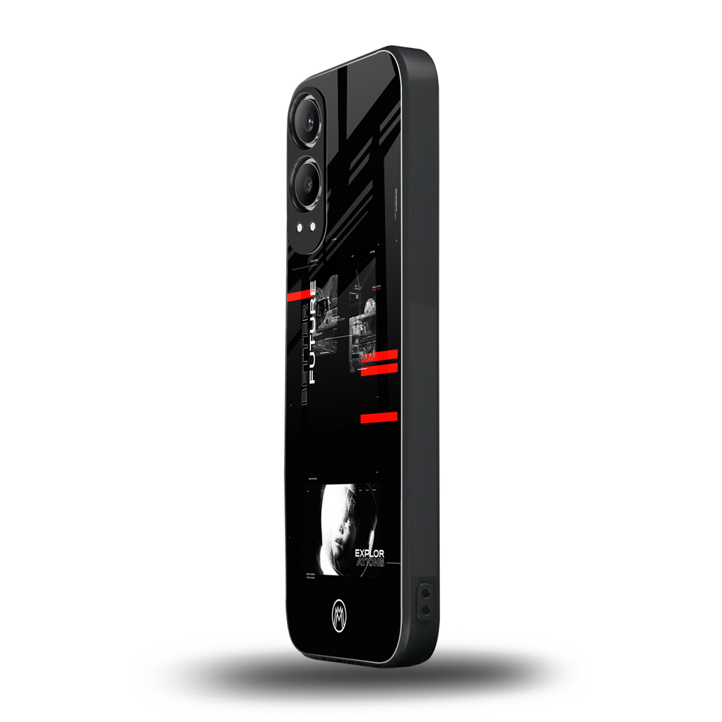 better future dark aesthetic back phone cover | glass case for oneplus nord ce 4 lite