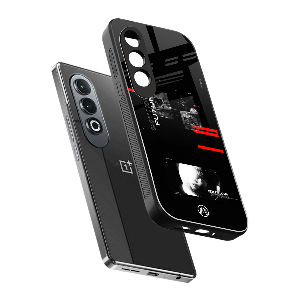 better future dark aesthetic back phone cover | glass case for oneplus nord ce 4