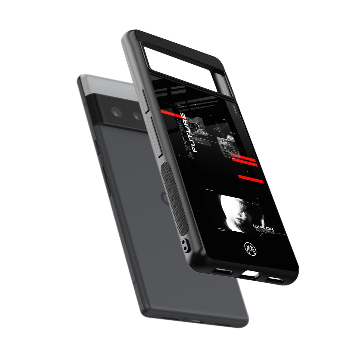 better future dark aesthetic back phone cover | glass case for google pixel 6 pro