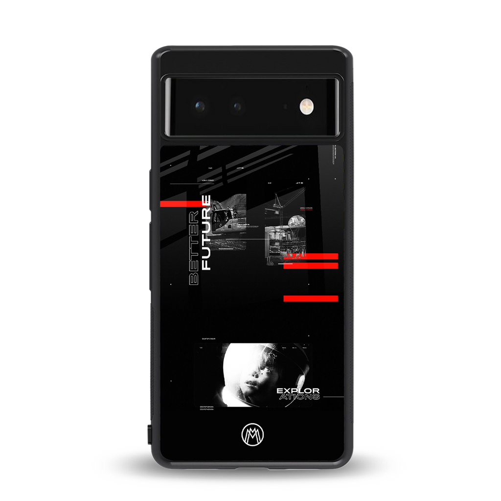 better future dark aesthetic back phone cover | glass case for google pixel 6