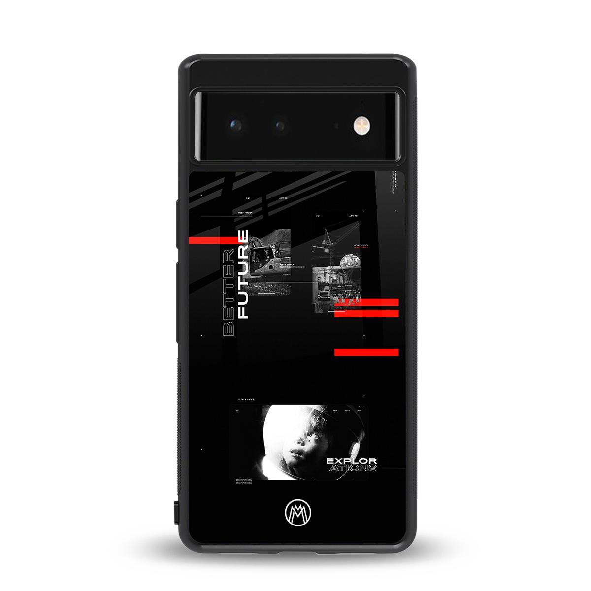 better future dark aesthetic back phone cover | glass case for google pixel 6