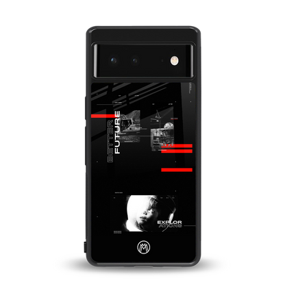 better future dark aesthetic back phone cover | glass case for Google Pixel 6A
