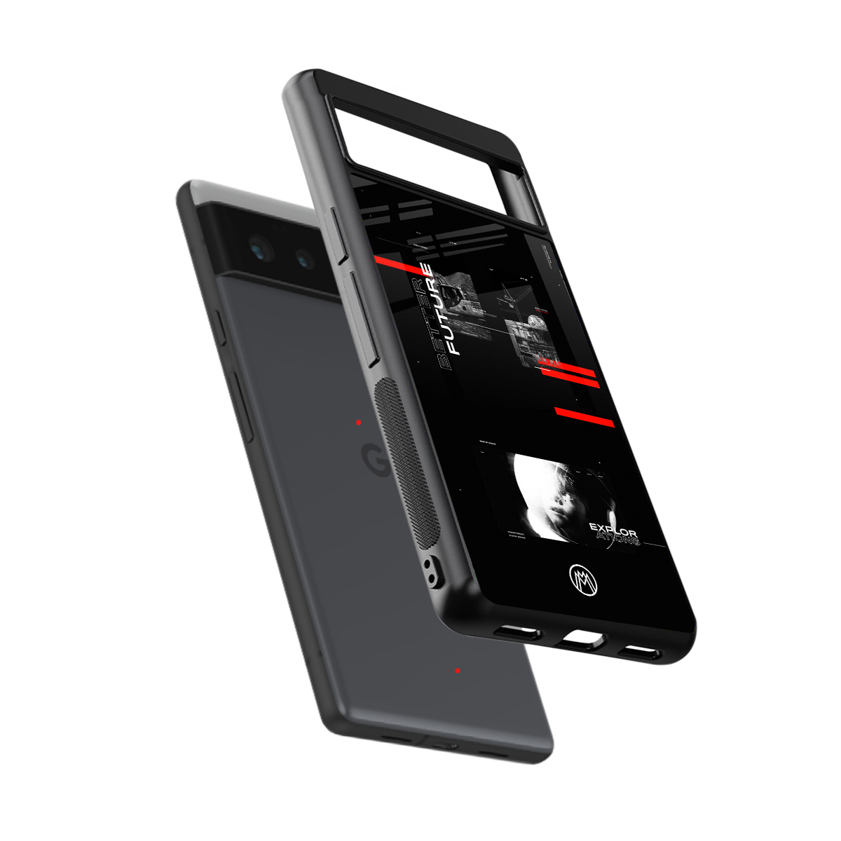 better future dark aesthetic back phone cover | glass case for google pixel 6