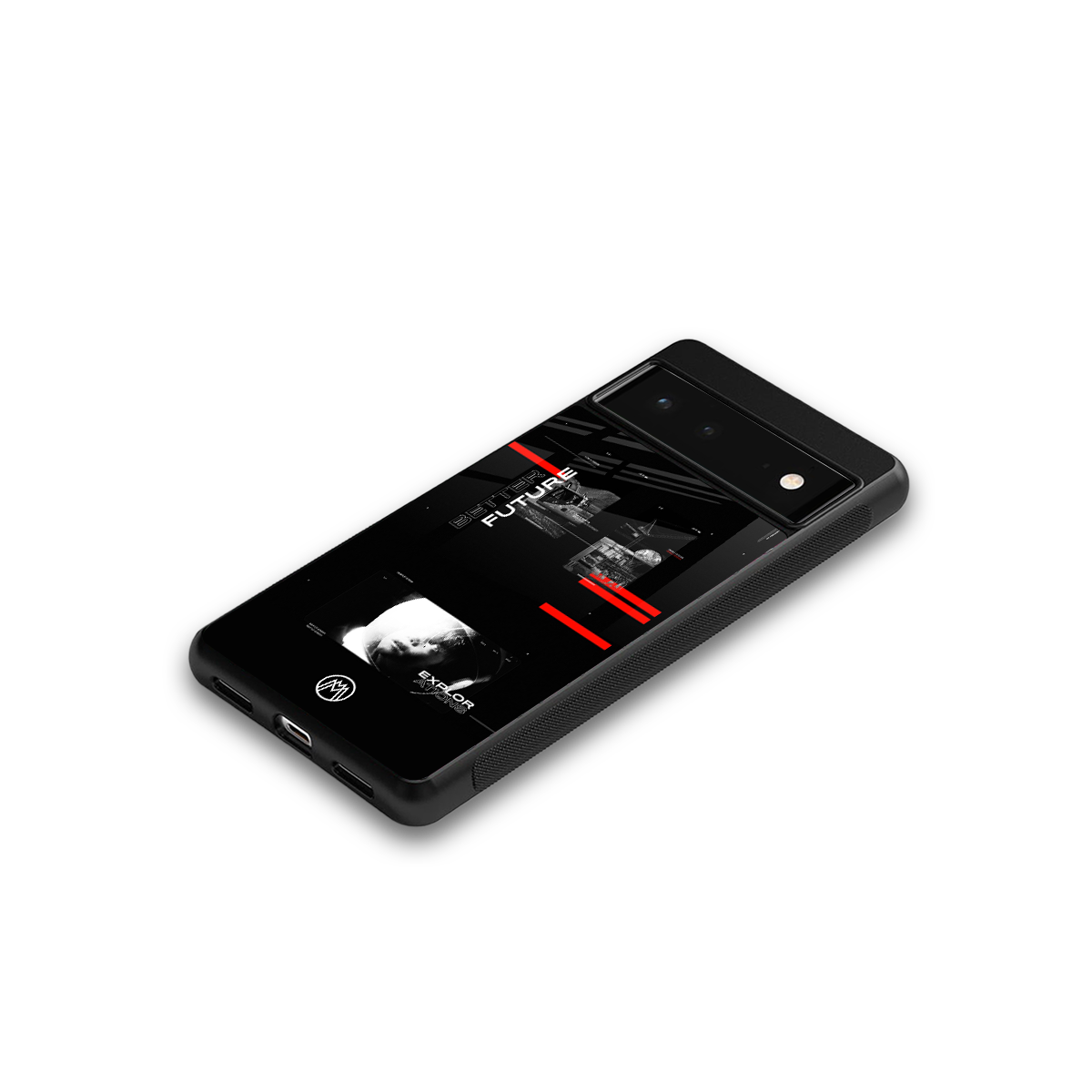 better future dark aesthetic back phone cover | glass case for google pixel 6
