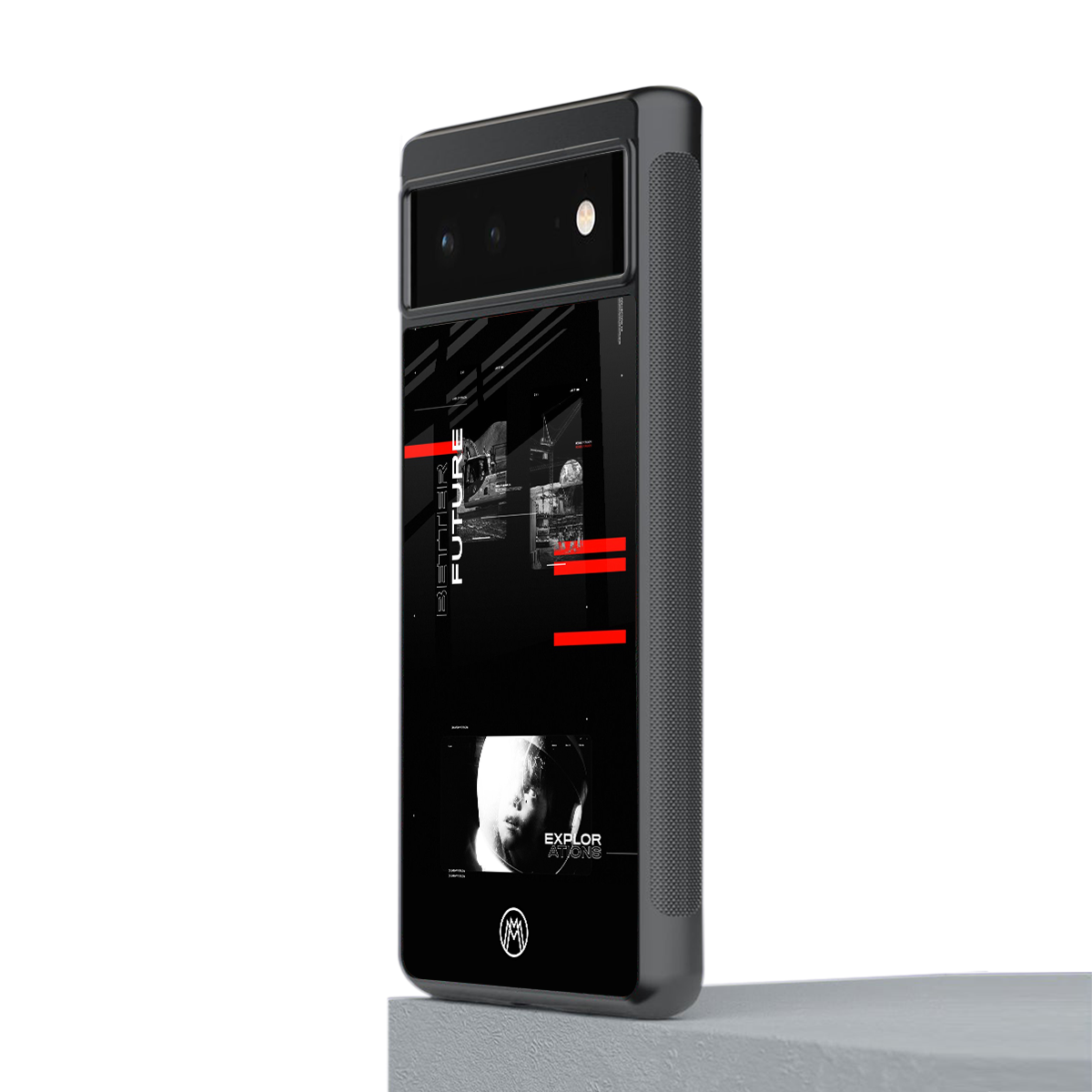 better future dark aesthetic back phone cover | glass case for google pixel 6
