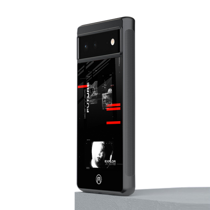 better future dark aesthetic back phone cover | glass case for Google Pixel 6A