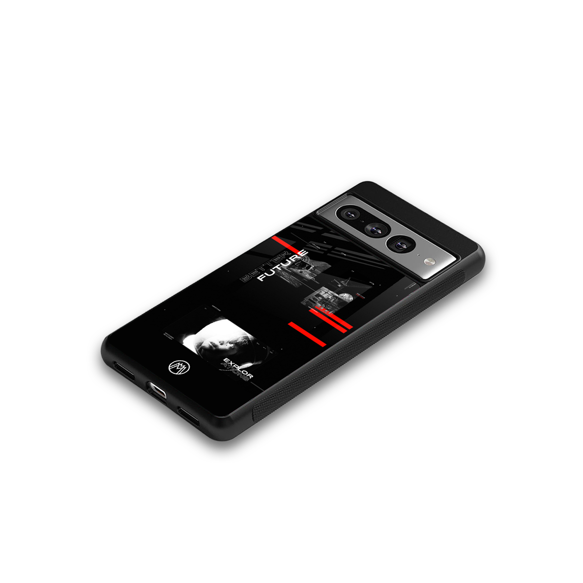 better future dark aesthetic back phone cover | glass case for google pixel 7 pro