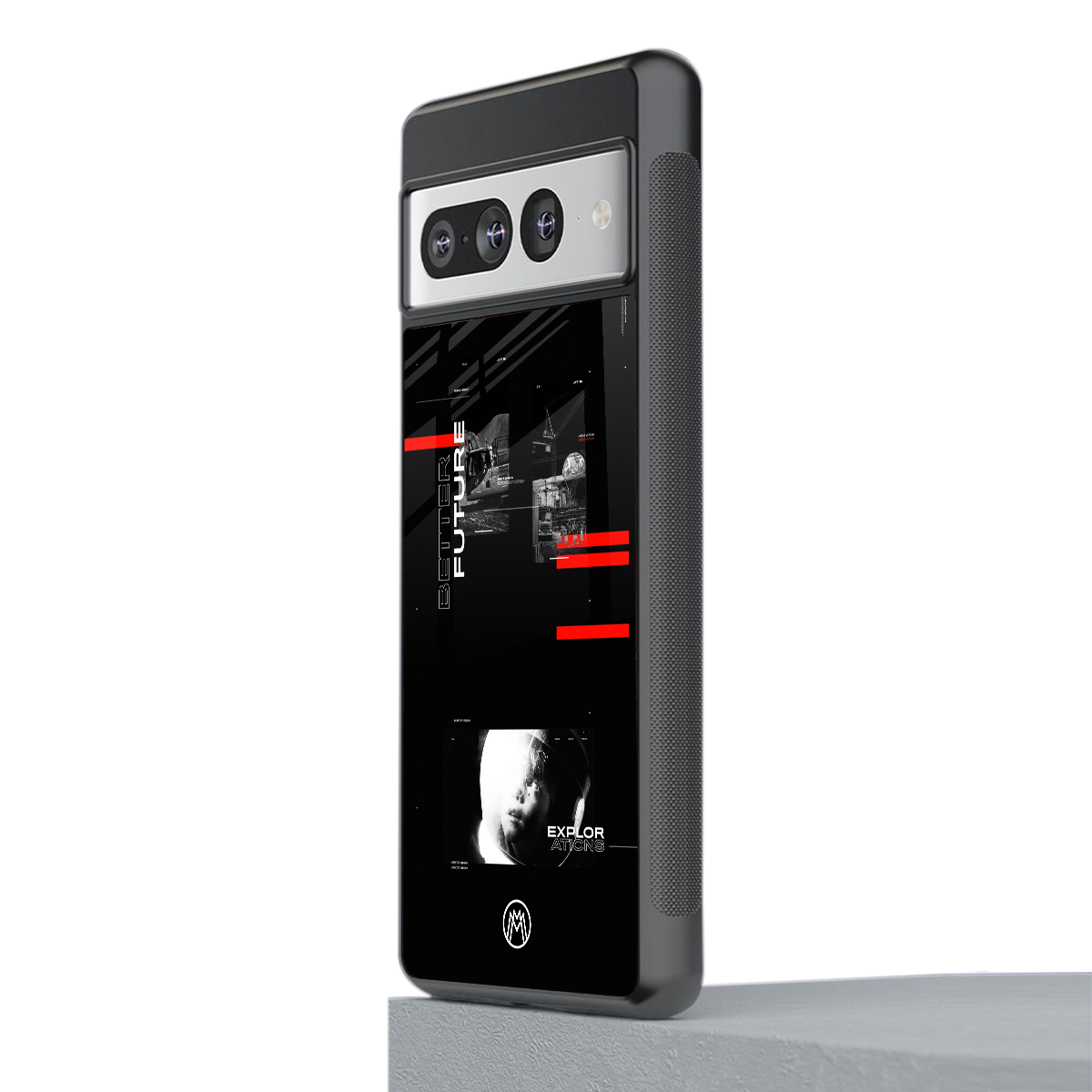 better future dark aesthetic back phone cover | glass case for google pixel 7 pro