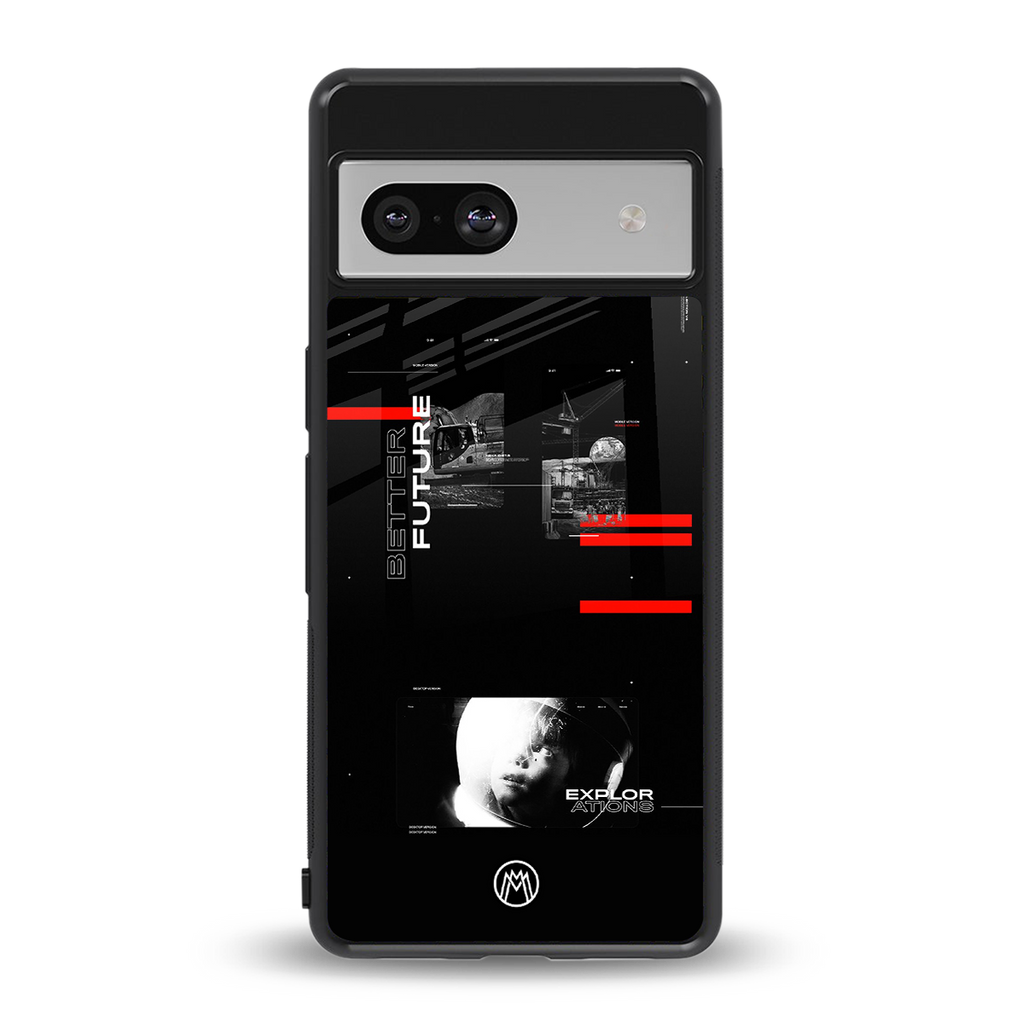 better future dark aesthetic back phone cover | glass case for Google Pixel 7