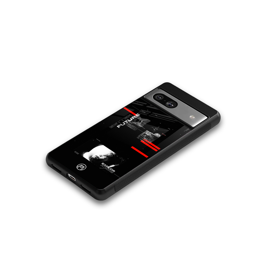 better future dark aesthetic back phone cover | glass case for Google Pixel 7