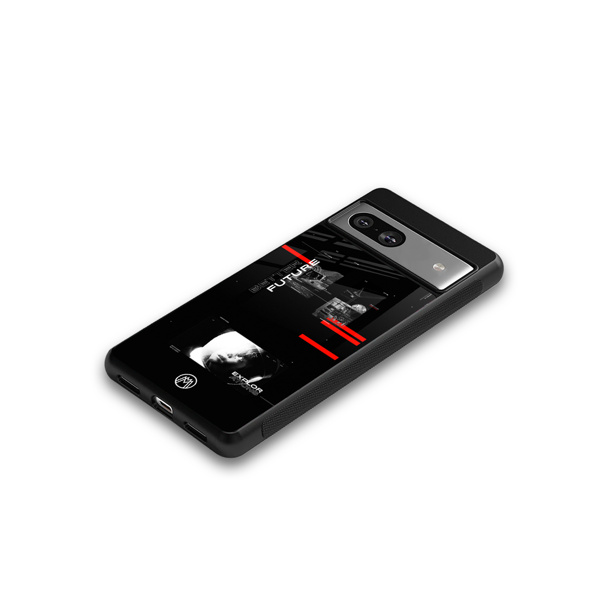 better future dark aesthetic back phone cover | glass case for Google Pixel 7