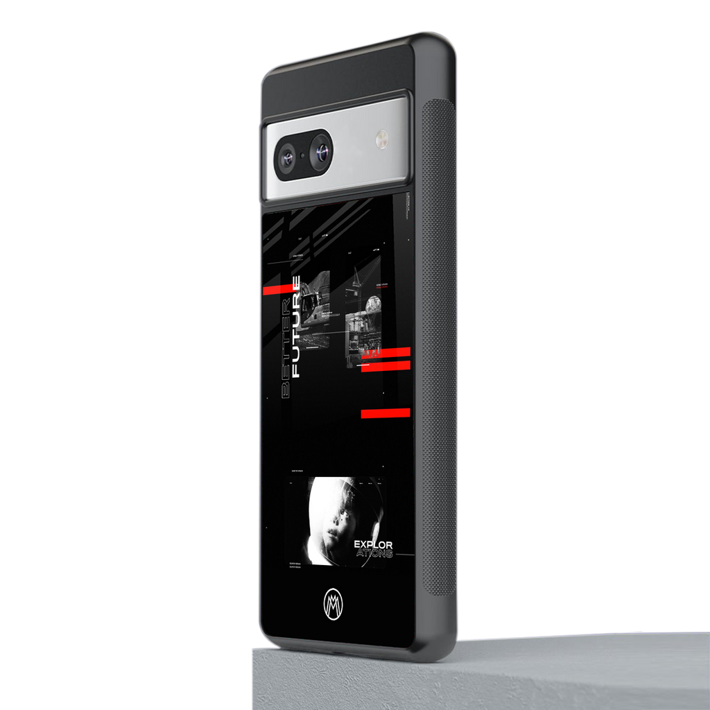 better future dark aesthetic back phone cover | glass case for Google Pixel 7