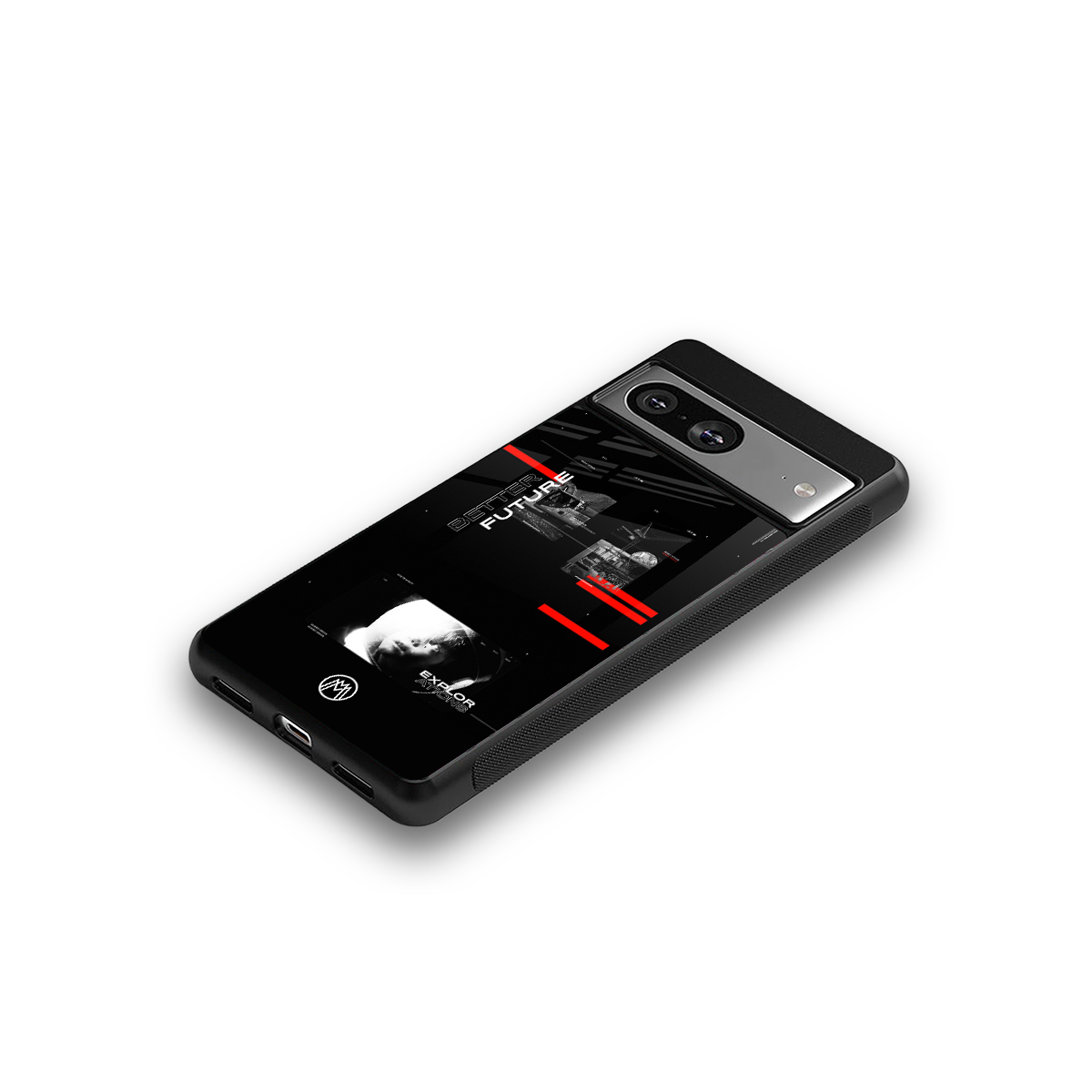 better future dark aesthetic back phone cover | glass case for Google Pixel 8