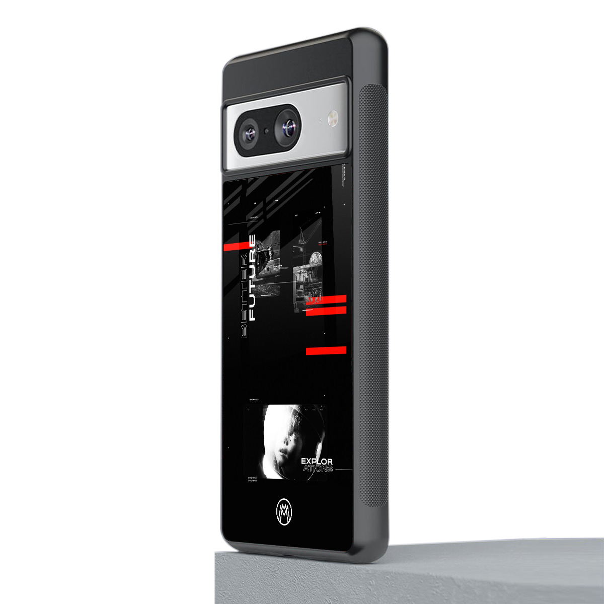 better future dark aesthetic back phone cover | glass case for Google Pixel 8