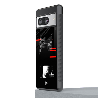 better future dark aesthetic back phone cover | glass case for Google Pixel 8