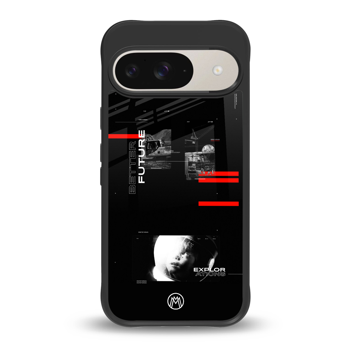 better future dark aesthetic back phone cover | glass case for google pixel 9