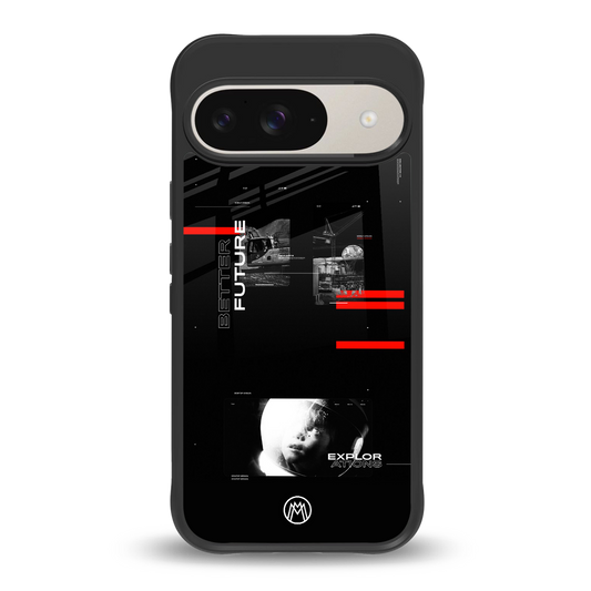 better future dark aesthetic back phone cover | glass case for google pixel 9