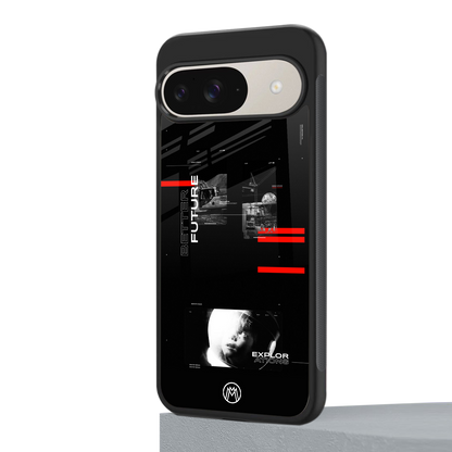 better future dark aesthetic back phone cover | glass case for google pixel 9