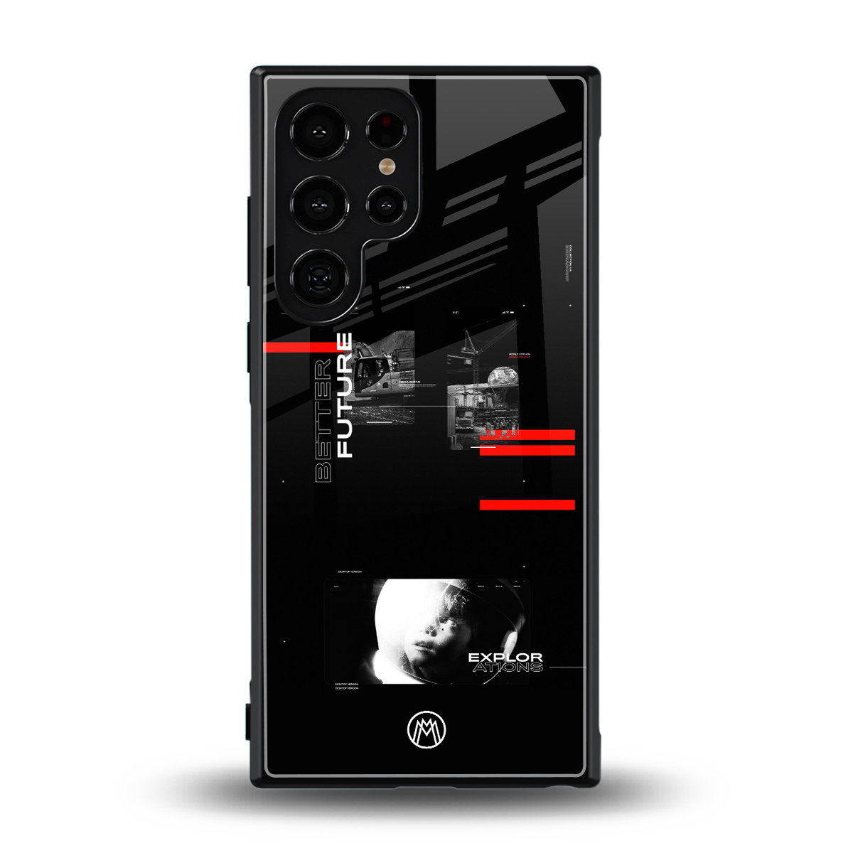 better future dark aesthetic back phone cover | glass case for samsung galaxy s24 ultra