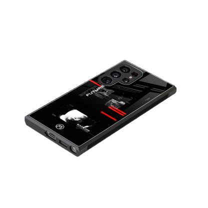 better future dark aesthetic back phone cover | glass case for samsung galaxy s24 ultra