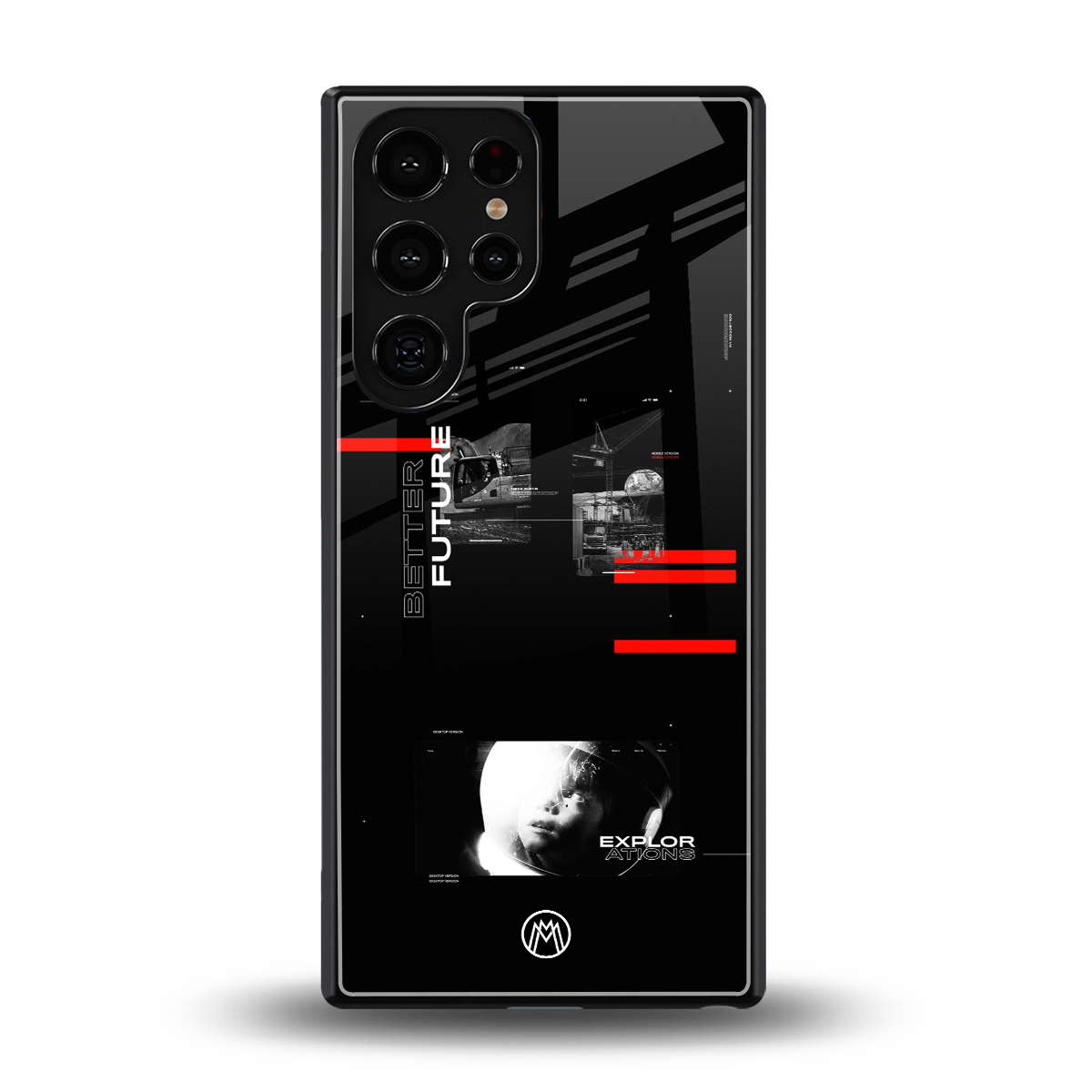 better future dark aesthetic back phone cover | glass case for samsung galaxy s25 ultra