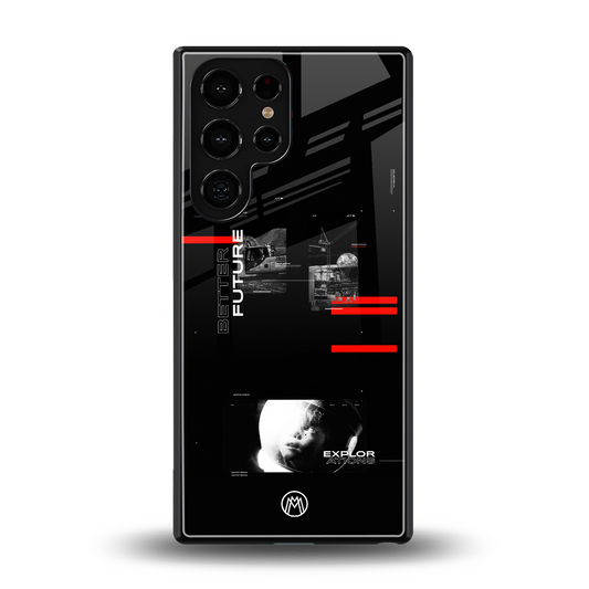 better future dark aesthetic back phone cover | glass case for samsung galaxy s25 ultra