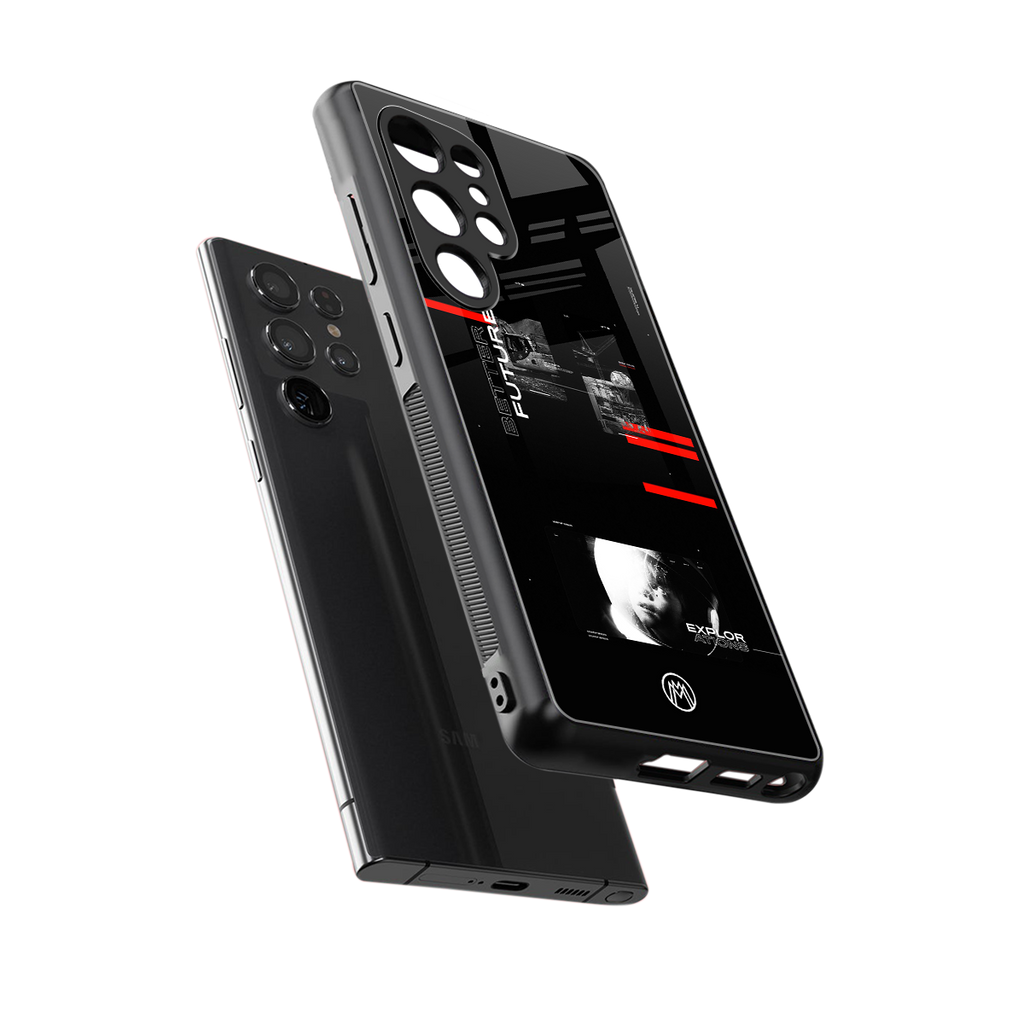 better future dark aesthetic back phone cover | glass case for samsung galaxy s25 ultra