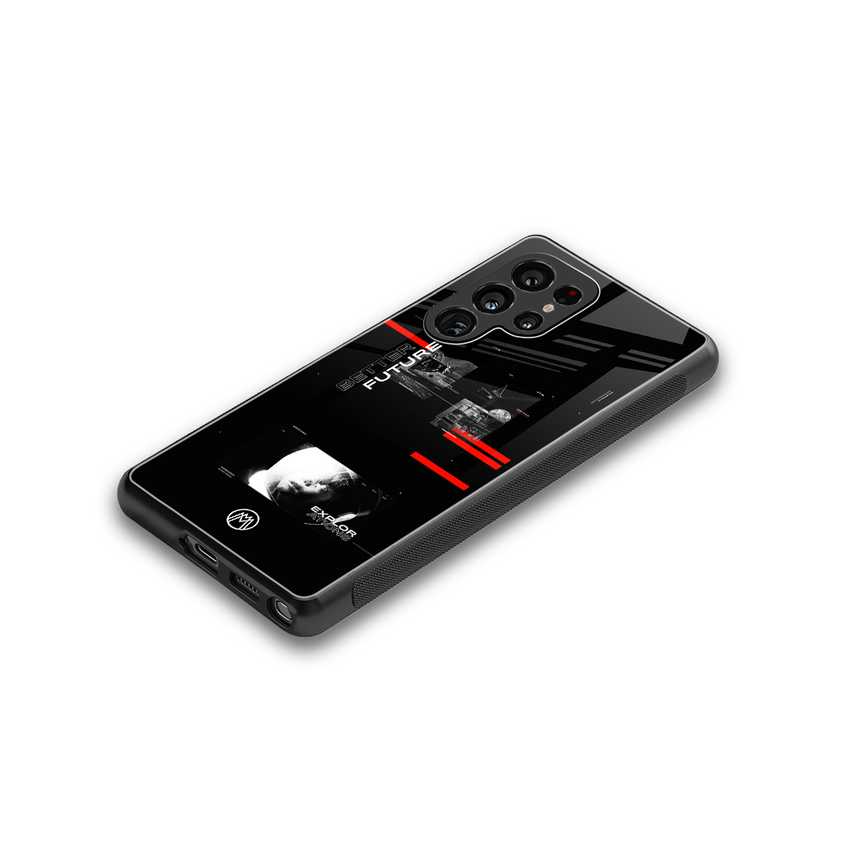 better future dark aesthetic back phone cover | glass case for samsung galaxy s25 ultra
