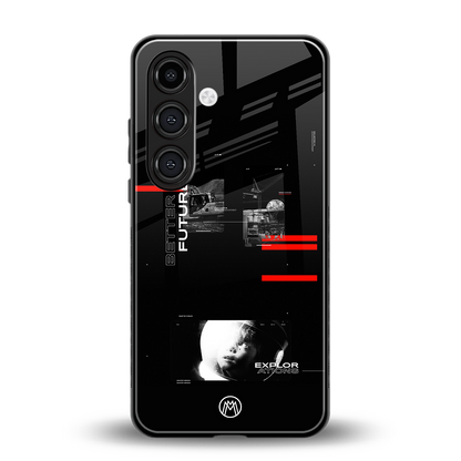 better future dark aesthetic back phone cover | glass case for samsung galaxy s24 plus