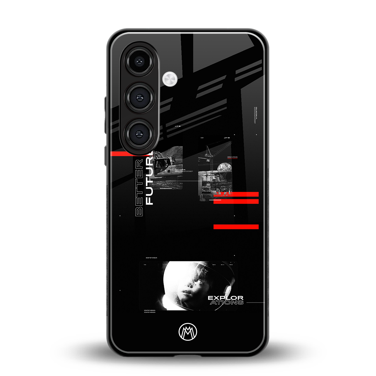 better future dark aesthetic back phone cover | glass case for samsung galaxy s23
