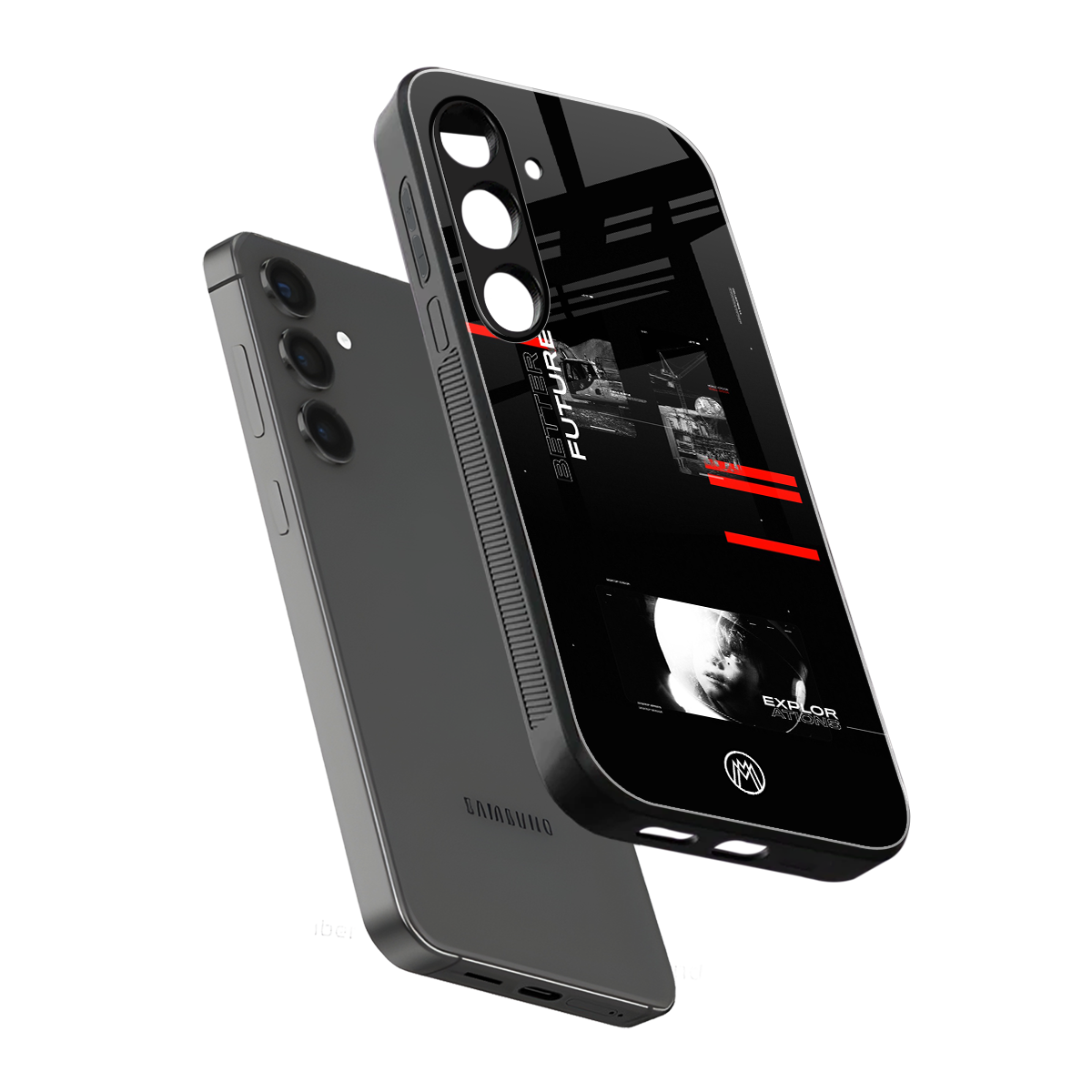 better future dark aesthetic back phone cover | glass case for samsung galaxy s24 fe