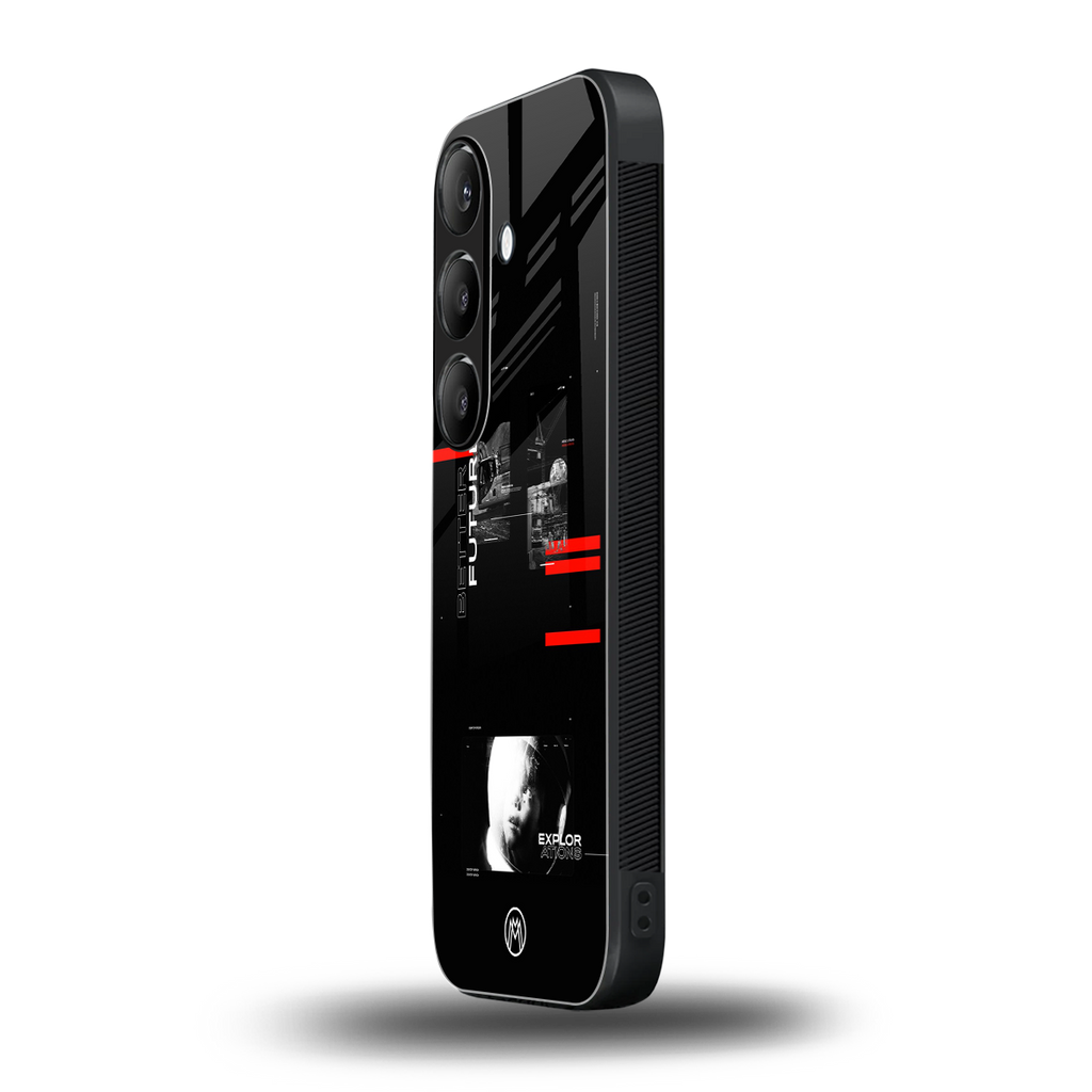 better future dark aesthetic back phone cover | glass case for samsung galaxy s24 plus