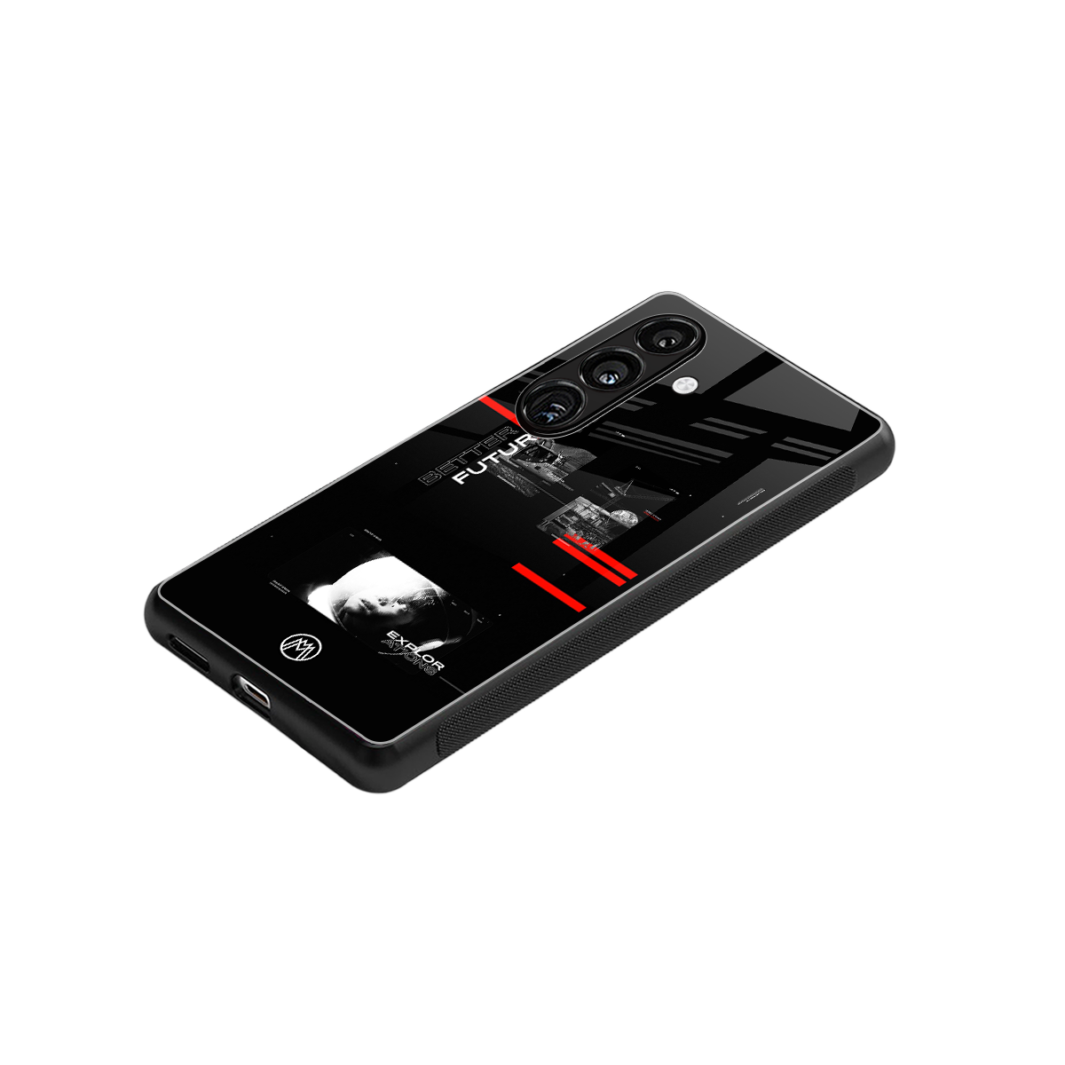 better future dark aesthetic back phone cover | glass case for samsung galaxy s25